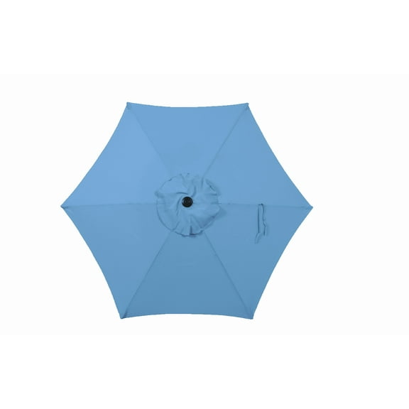 Mainstays Outdoor 7.5' Blue Round Market Patio Umbrella, Push-up and 3-Angle Tilt
