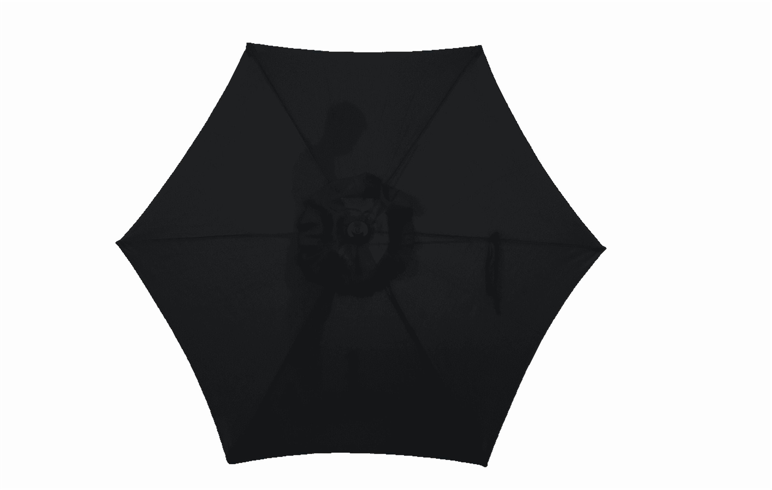 Mainstays Outdoor 7.5' Black Round Market Patio Umbrella, Push-up, 3-Angle Tilt