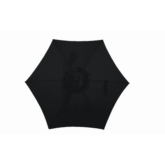Mainstays Outdoor 7.5' Black Round Market Patio Umbrella, Push-up, 3-Angle Tilt