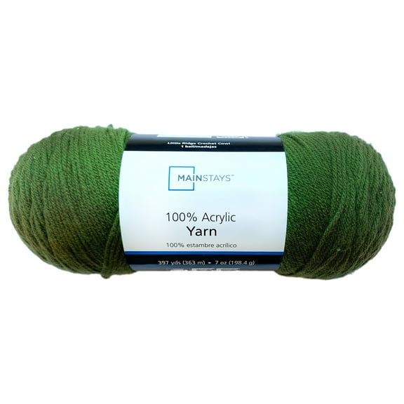 Mainstays Medium Acrylic Sea Turtle Green Yarn, 397 yd