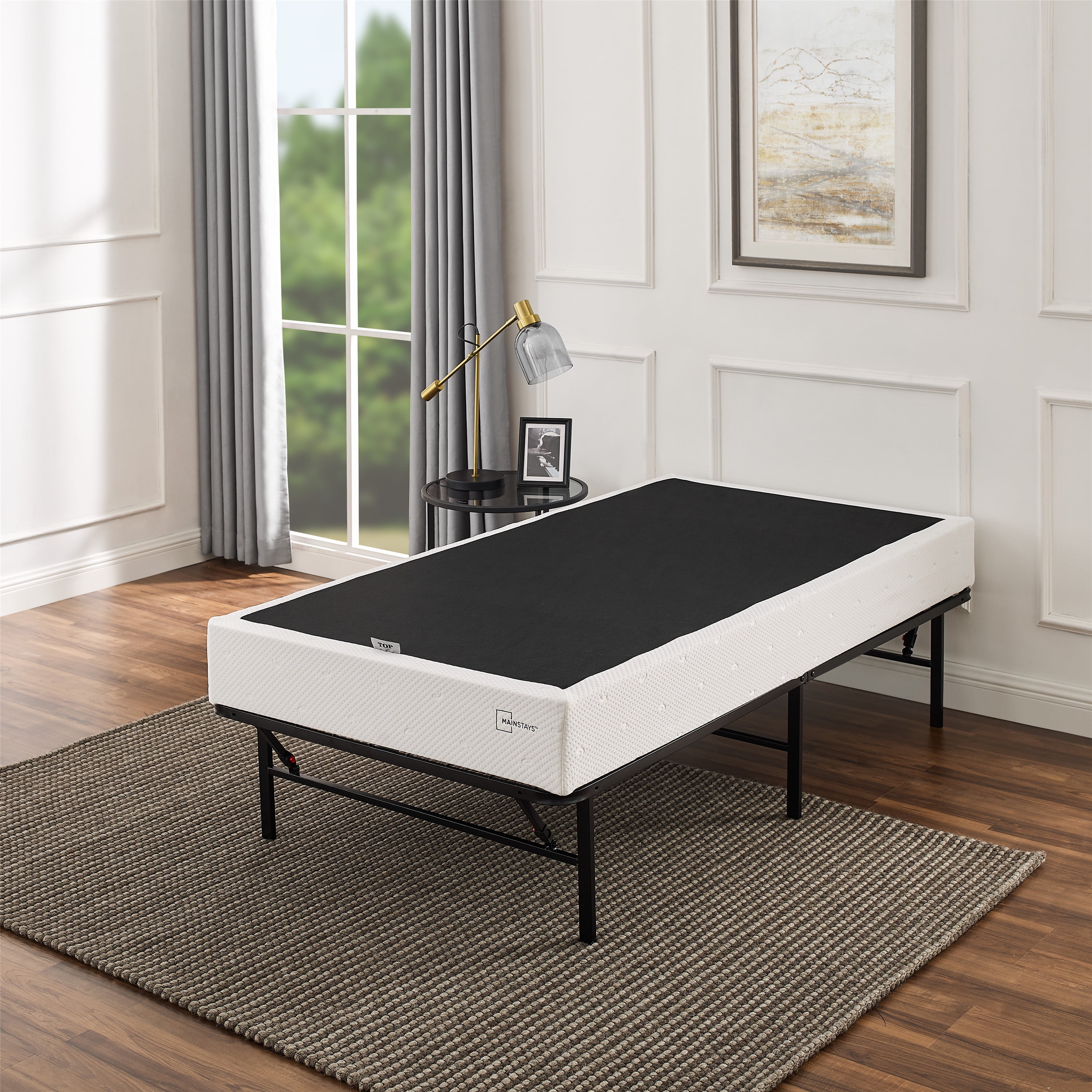 Mainstays 7" Twin High Profile Easy Assembly Smart Metal Box Spring, (Mattress & Bed Frame Not Included)
