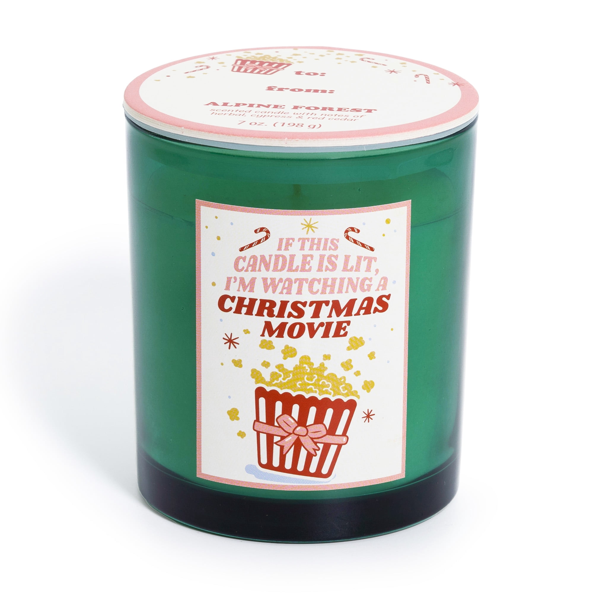 Mainstays 1-Wick Glass Jar Candle, If This Candle Is Lit, Alpine Forest Scent, 7 oz