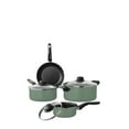 thumbnail image 1 of Mainstays 7-Piece Non-Stick Cookware Set With Lids in Mossy Green, 1 of 10