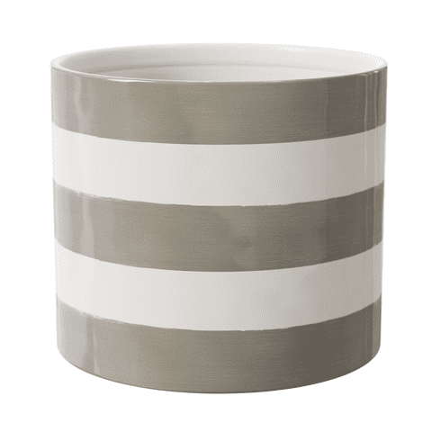 Mainstays Andrew 7.8" x 7.8" x 6.9" Round Birch Gray and Vanilla Dream Ceramic Planter
