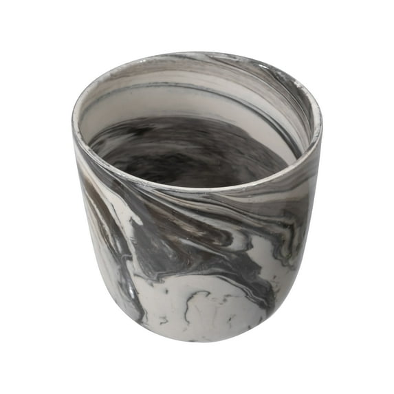 Mainstays 8 inch Paxton Black Ceramic Planter with Drainage Hole