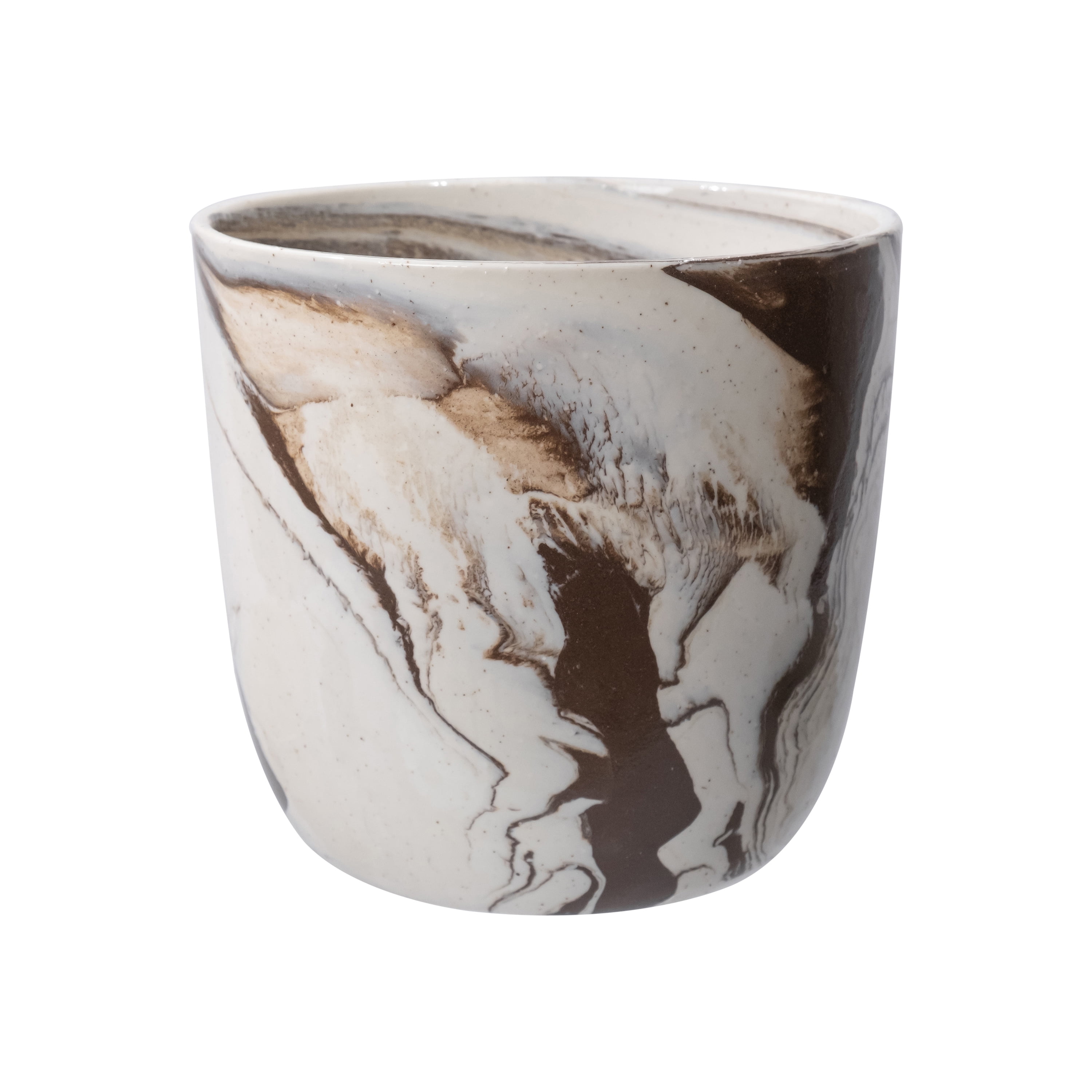 Mainstays Paxton Ceramic Planter, Red Canyon, 8 inch
