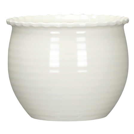 Mainstays Brooke 8" x 8" x 6.5" Round Vanilla Dream 100% Recycled Resin Planter