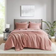Mainstays 8-Piece Bed in a Bag Comforter Set with Sheets and Blanket, Red Canyon, Queen
