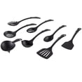 thumbnail image 1 of Mainstays Kitchen Utensil Set, Nylon, Comfort Grip Handles, 8-Piece, Black, 1 of 5