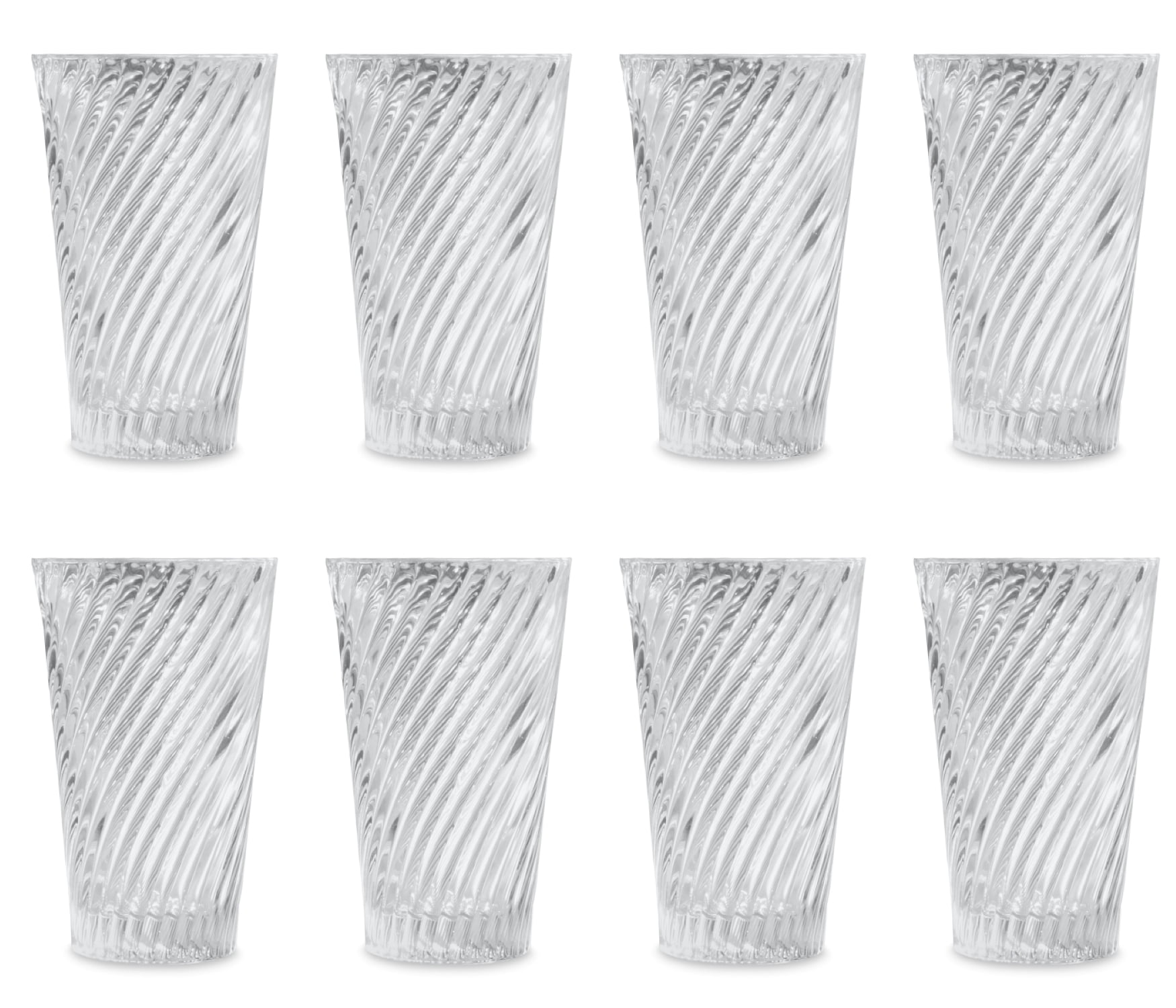 Mainstays Rosie Glass Drinkware Set, 16 Oz, Set Of 8