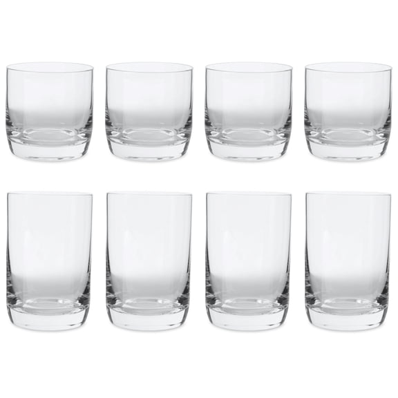 Mainstays Cleo Glass Drinkware Set, 12 Ounce & 18 Ounce, Set of 8