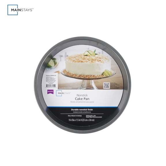 Mainstays 9 Inch Non-Stick Round Cake Pan, 1 Count