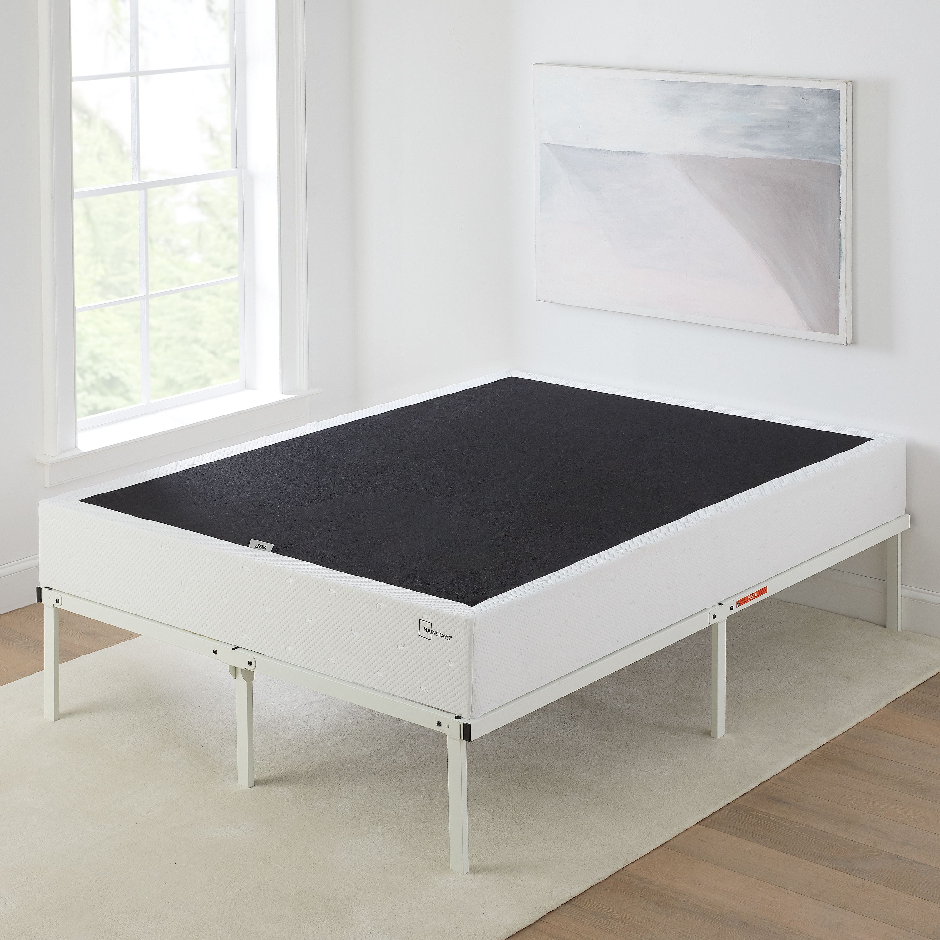 Mainstays 9" Queen High Profile Easy Assembly Smart Metal Box Spring, (Mattress & Bed Frame Not Included)