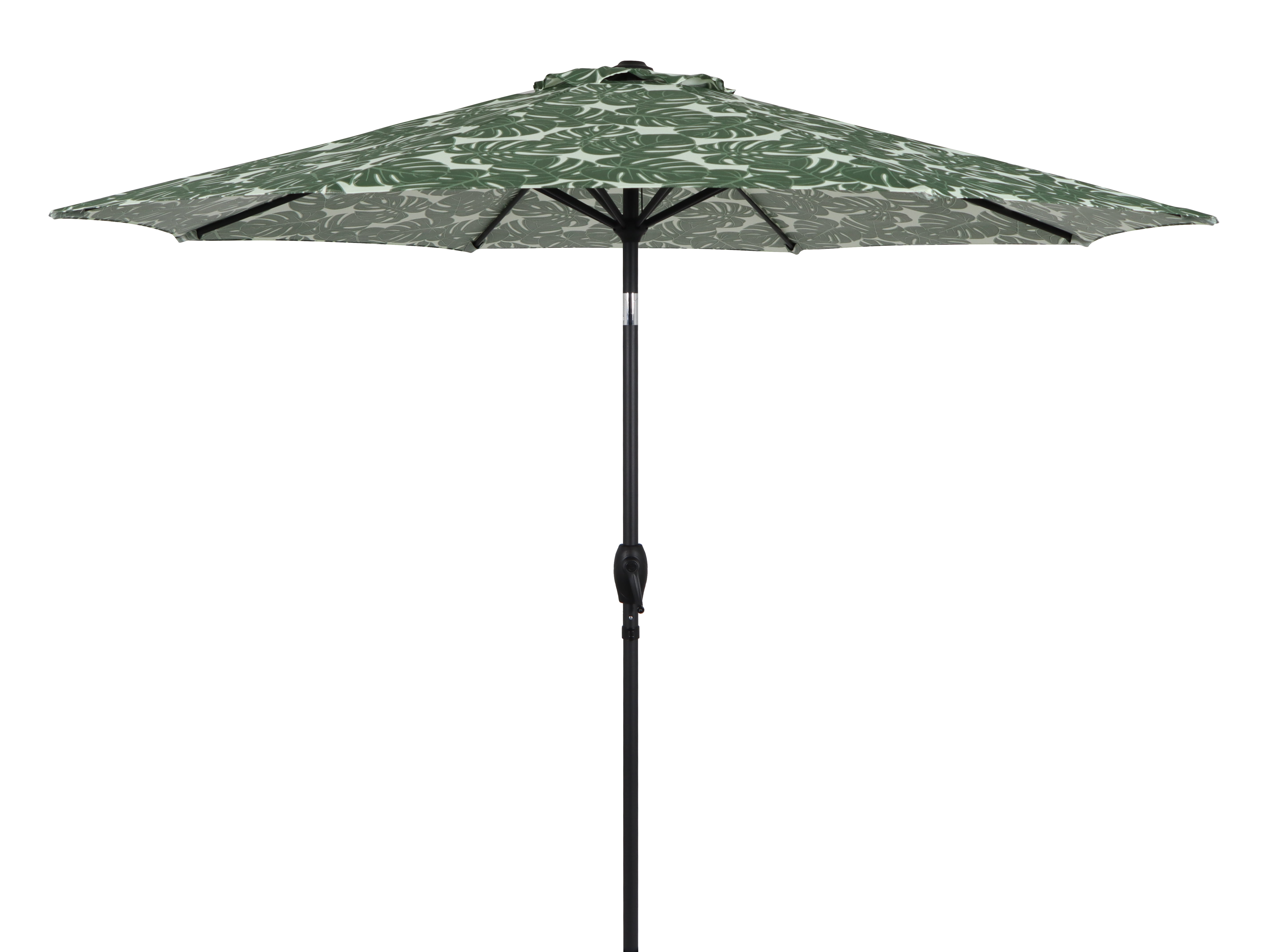 Mainstays 9' Monstera Palm Crank Lift and 3 Position Tilt Patio Umbrella