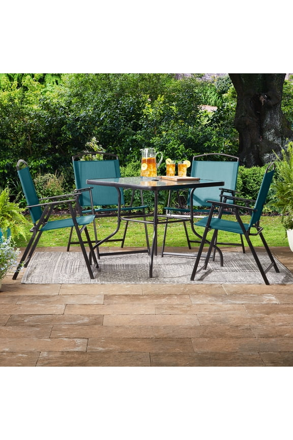 Albany Lane 5pc Dining Set, Teal, Outdoor Living