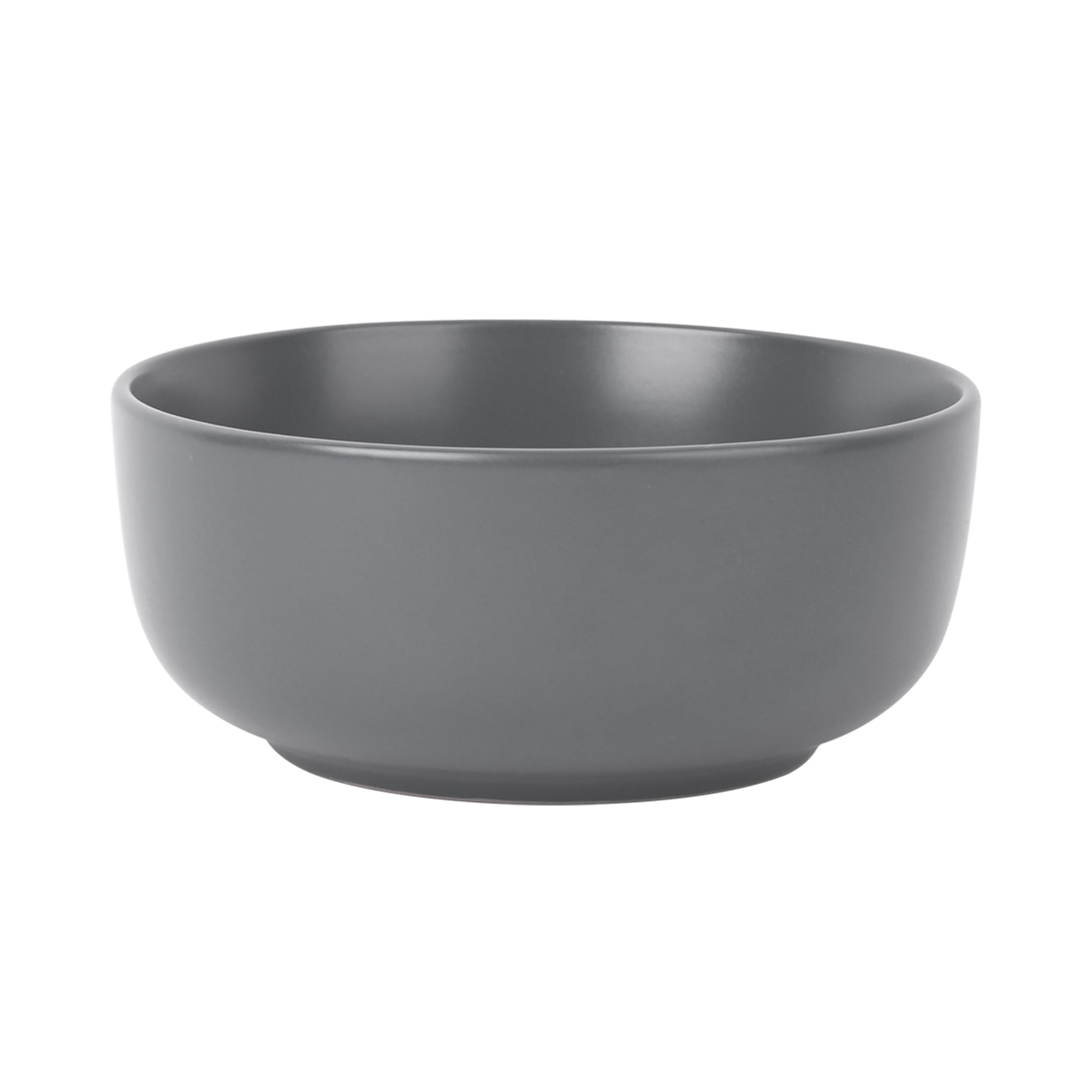 Mainstays Alessandra Matte Gray Stoneware Round Bowl, 20.3 oz