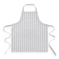 thumbnail image 1 of Mainstays Chef Kitchen Apron, 28" x 32" Cotton Apron with Pocket for Cooking, Baking, Gardening, Gray French Stripe, 1 of 7