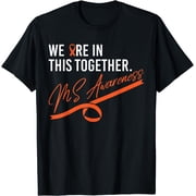 MS Awareness, Encouraging, 'We are in this together. T-Shirt Black 2X-Large