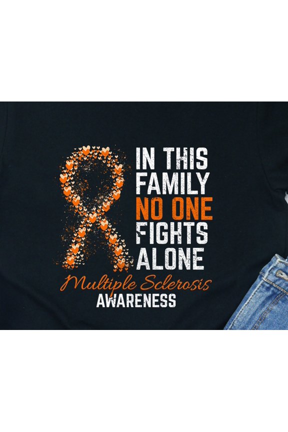 MS Awareness TShirt Orange Ribbon Warrior Support Tee