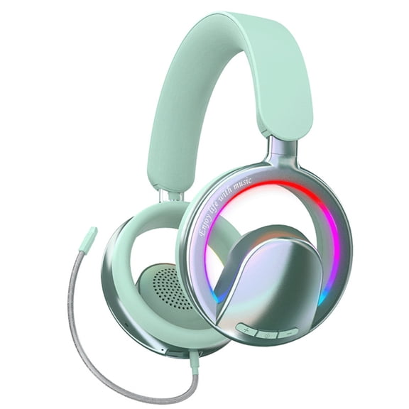 MS-B16 Open-Back Gaming Headset, Low Latency Bluetooth, RGB Lights, 40mm Driver, 20 h Battery, Detachable Mic