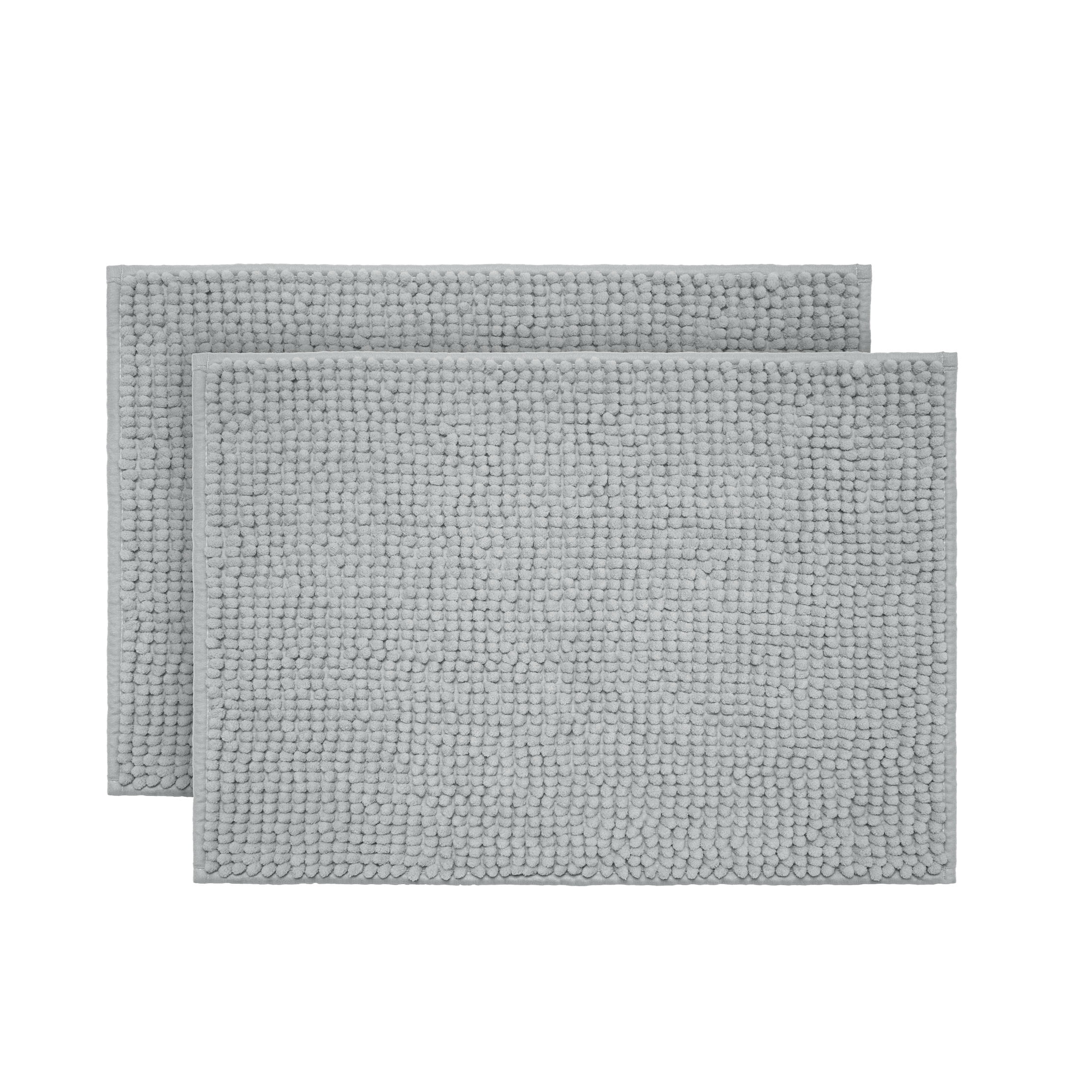 Mainstays Basic Polyester Chenille Noodle Bath Rug, Light School