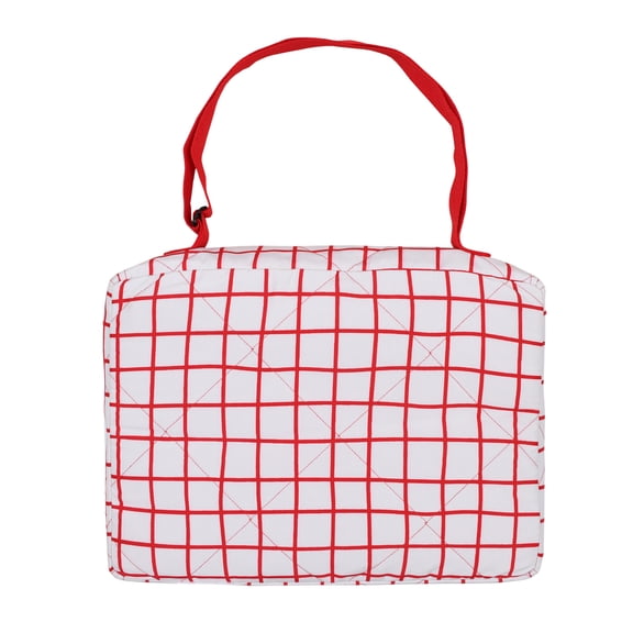 Mainstays Beach Blanket, Sand and Water Resistant, 79" x 59", Red Grid