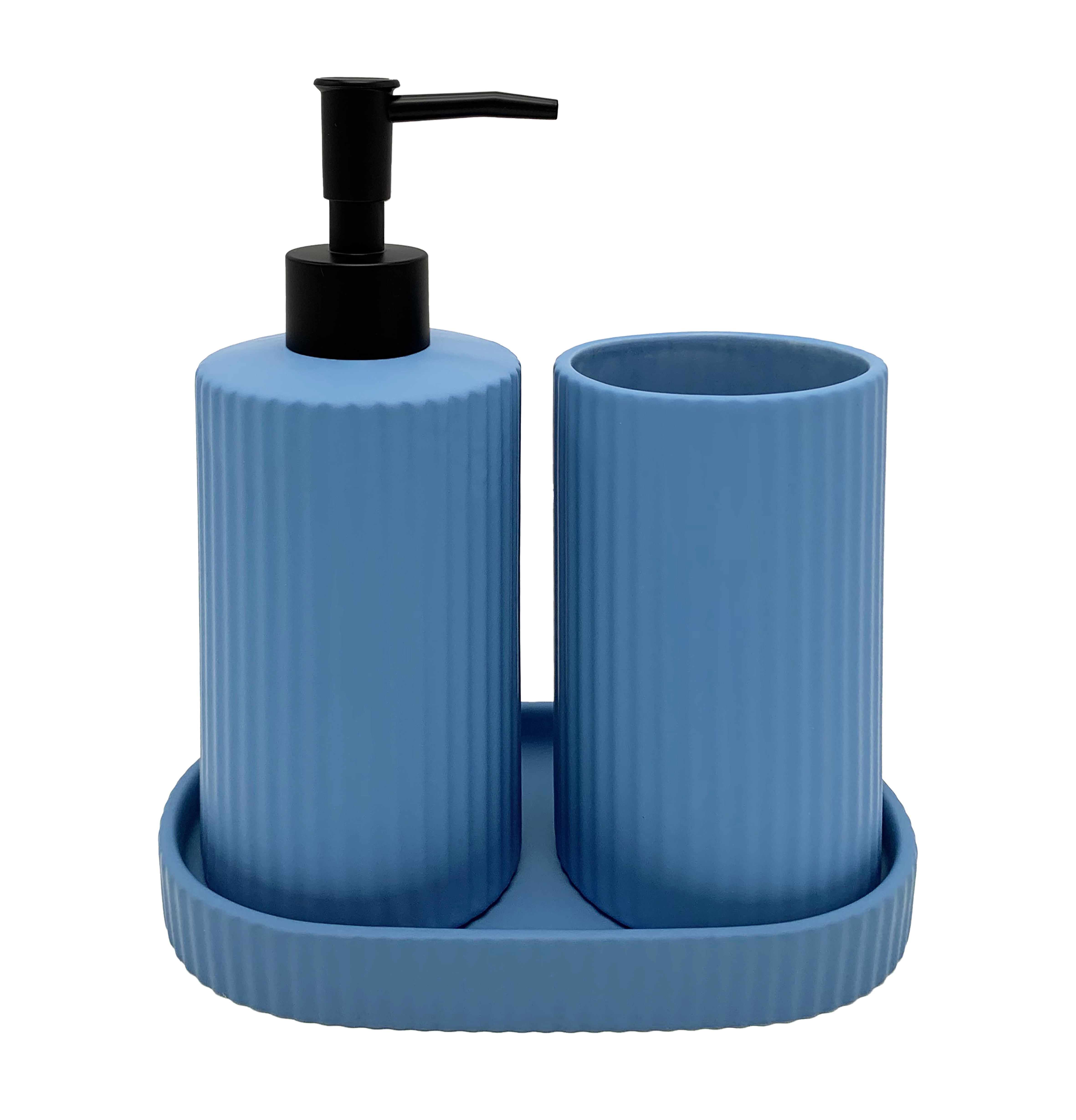 Mainstays By Becky G. & Alejandra 3-Piece Bath Accessory Set, Blue