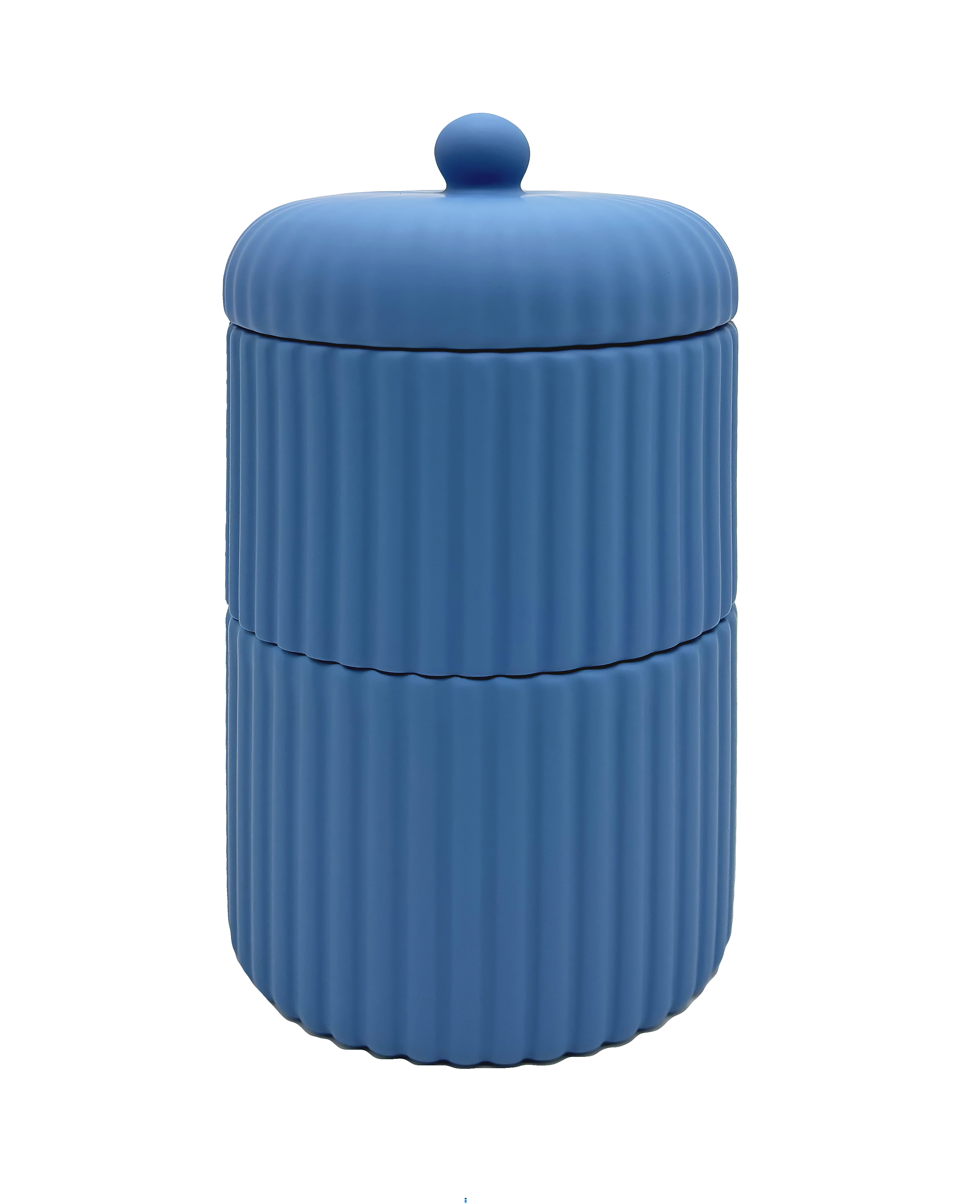 Mainstays By Becky G. & Alejandra 3-Piece Stacked Bathroom Canisters, Blue