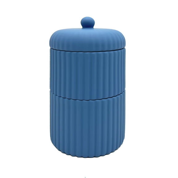 Mainstays By Becky G. & Alejandra 3-Piece Stacked Bathroom Canisters, Blue