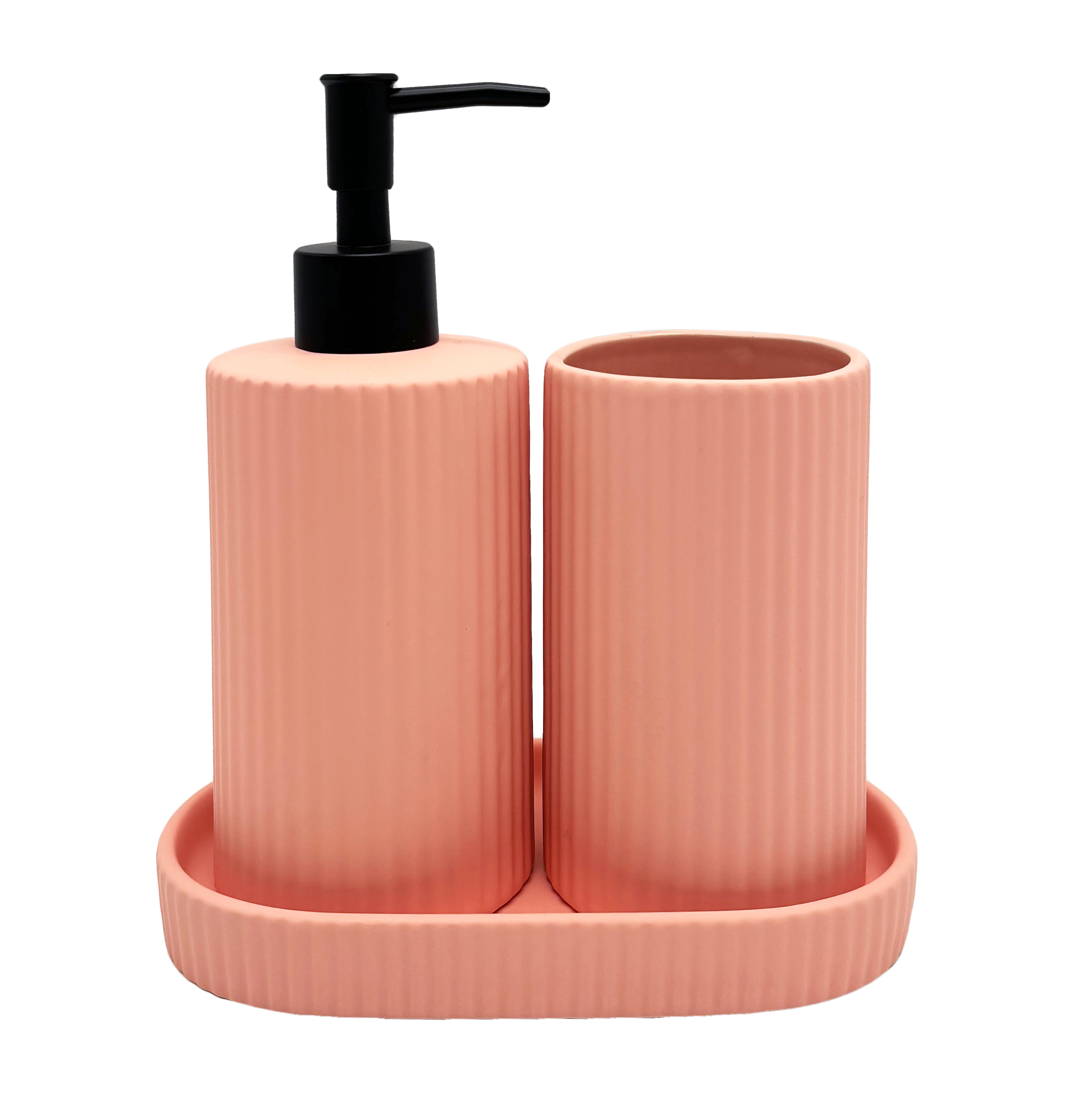 Mainstays By Becky G. & Alejandra 3-Piece Bath Accessory Set, Coral