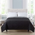 thumbnail image 1 of Mainstays Reversible Microfiber Comforter, Black, Full/Queen, 1 of 9