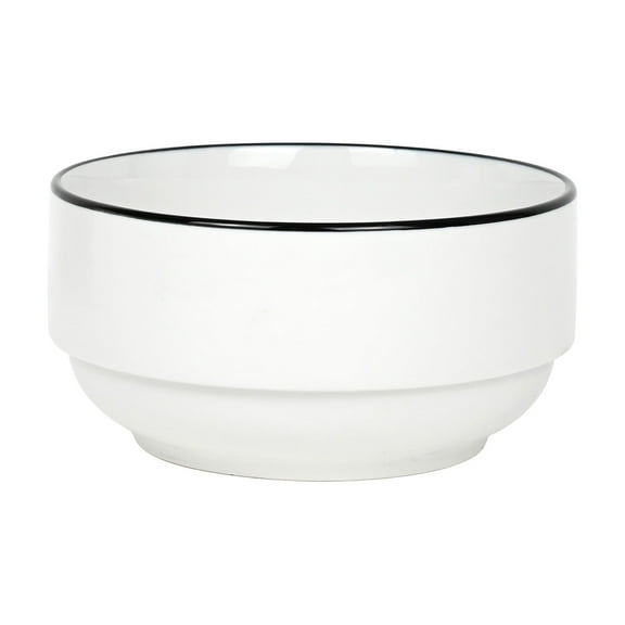 Mainstays Black Rim Stoneware Bowl