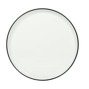 Mainstays Black Rim Stoneware Dinner Plate, 10.19 in