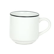 Mainstays 11-Ounce Black Rim Stoneware Mug for Coffee or Tea