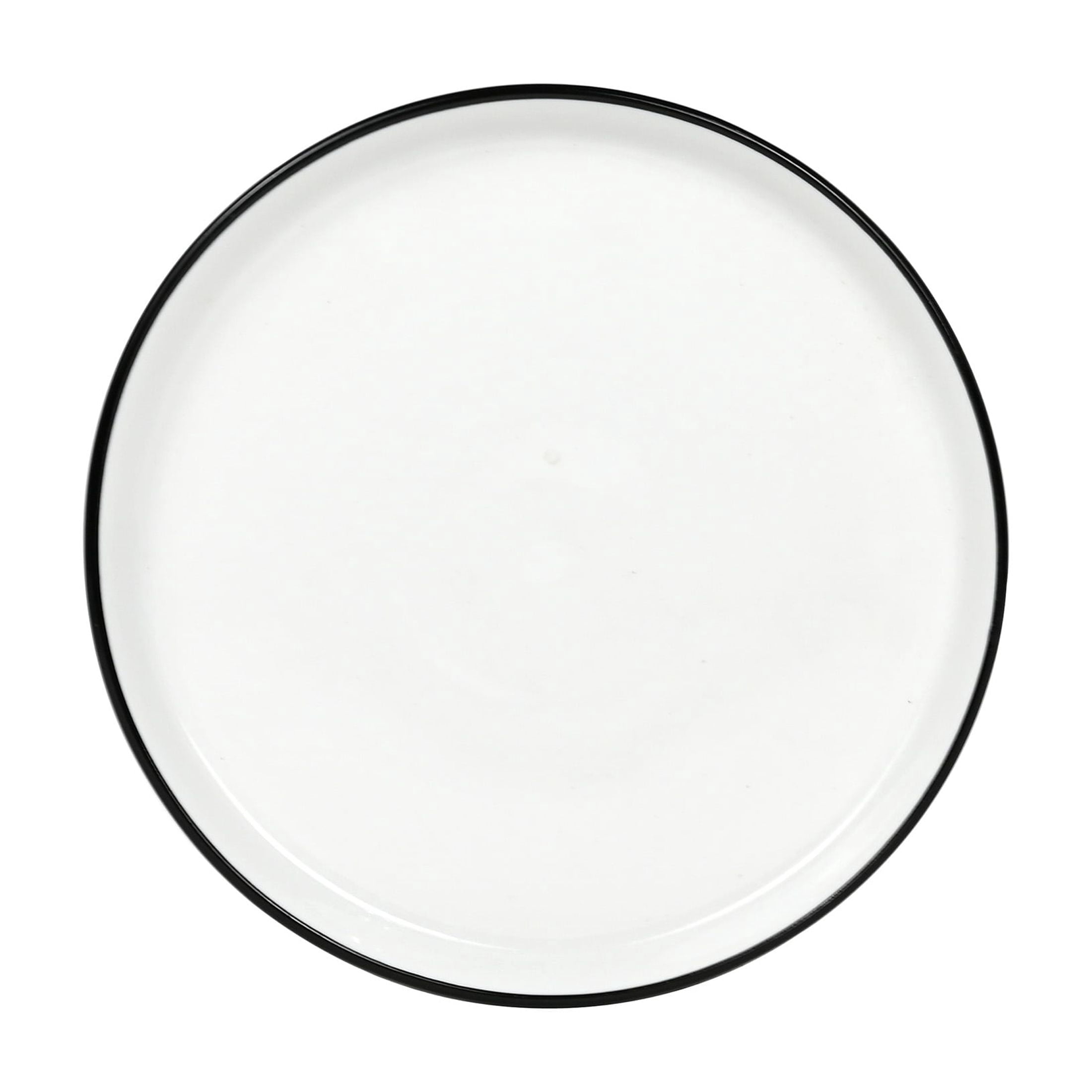 Mainstays Black Rim Round Stoneware Salad Plate, 7.6 in