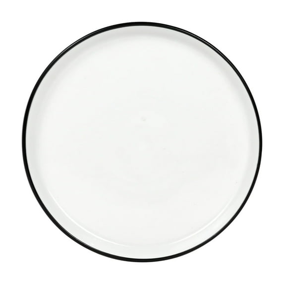 Mainstays Black Rim Round Stoneware Salad Plate