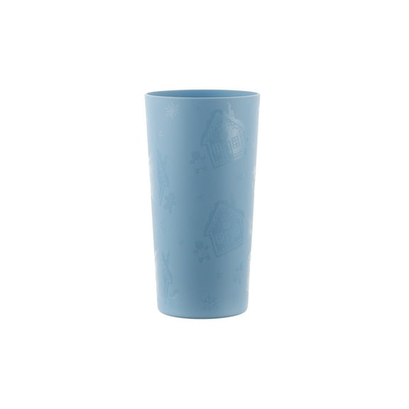 Mainstays 26-Ounce Blue Gingerbread Etched Plastic Holiday Tumbler