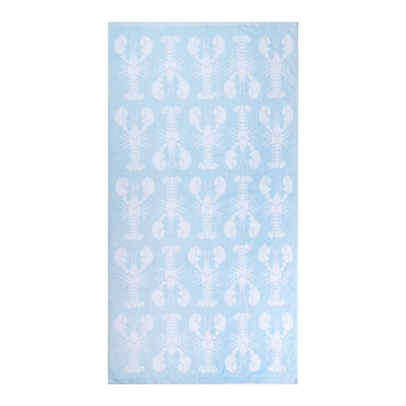 Mainstays Patriotic Cotton Blend Beach Towel, 36 x 72 in, Blue Lobster