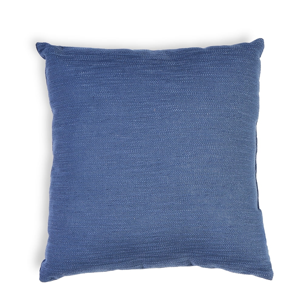 Mainstays 18" x 18" Washed Indigo Polyester Decorative Pillow