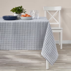 Mainstays Plaid 60” x 84" Tablecloth - Blue - Cotton & Polyester Blend