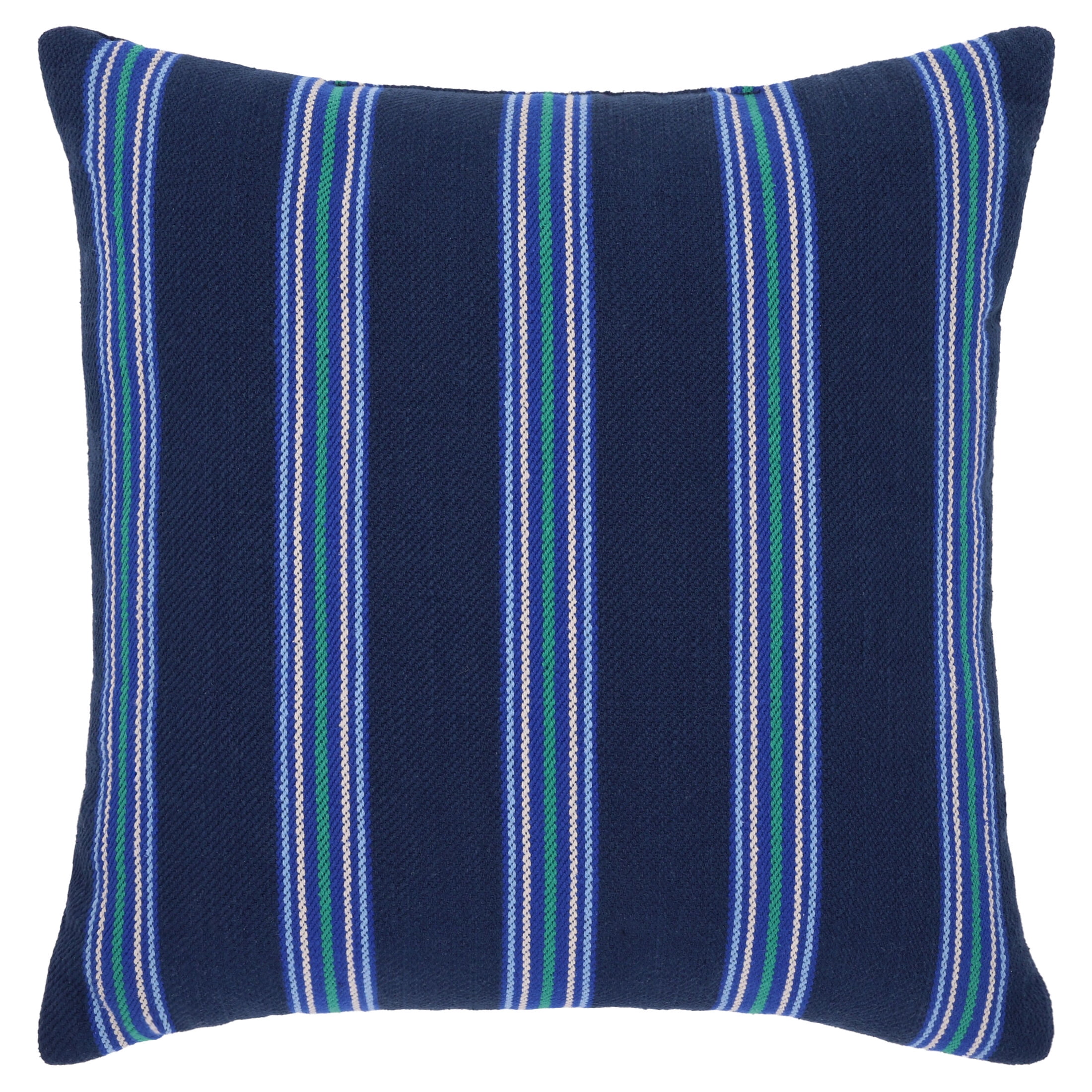 Mainstays 18" x 18" Blue Stripe Decorative Pillow