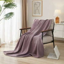 Mainstays Reversible Cozy Boucle Chenille Plush Throw, Purple 50" x 70"