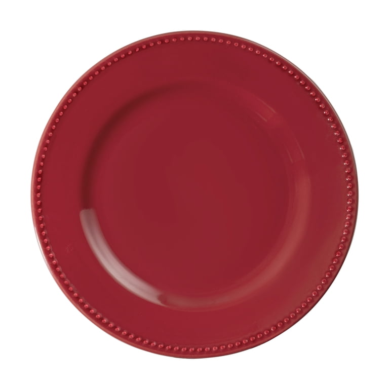 Mainstays Brynn Red Stoneware Dinner Plate, 10.39 in - Walmart.com