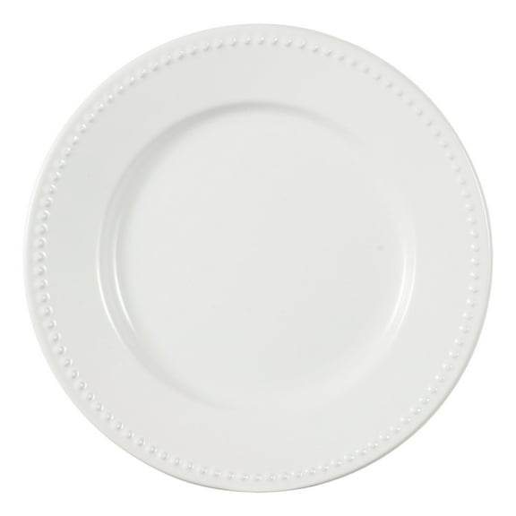 Mainstays 10.39in Brynn White Stoneware Dinnerplate