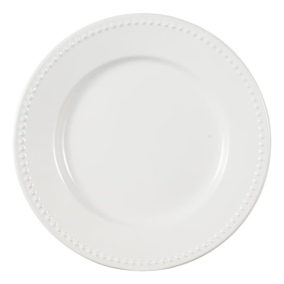 Mainstays 8in Brynn White Stoneware Salad Plate