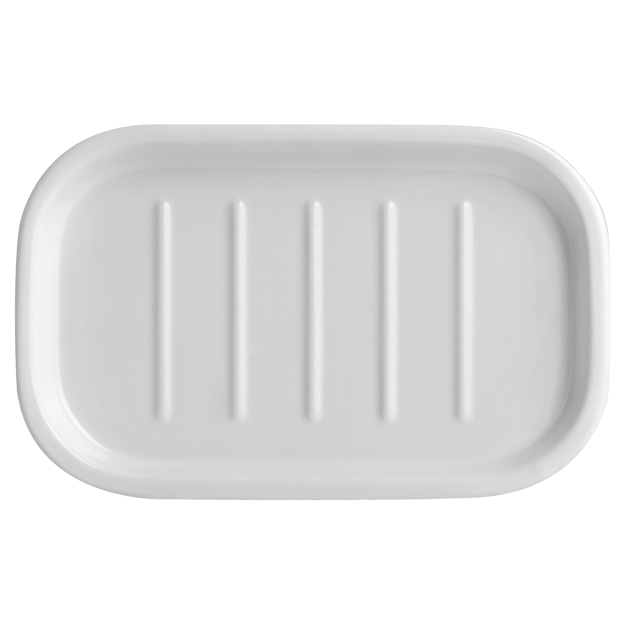 Mainstays Basic Rectangular Ceramic Soap Dish White