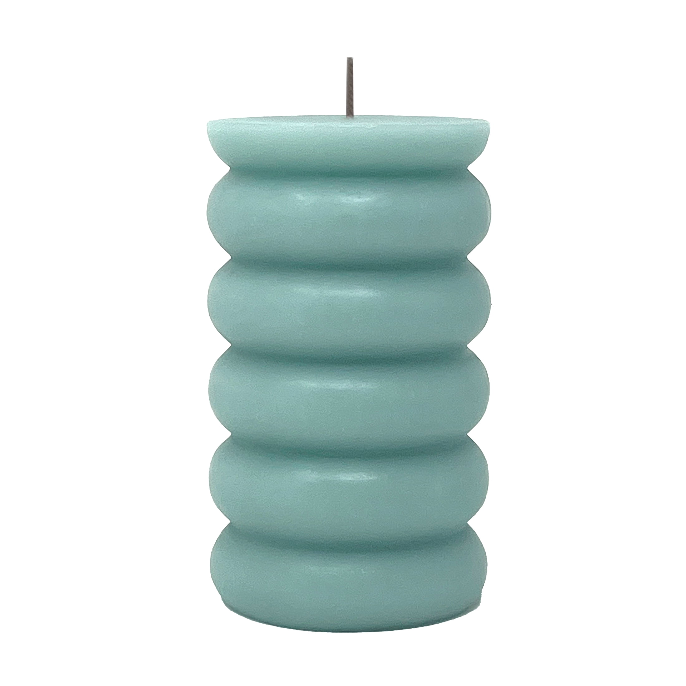 Mainstays Single Wick 3" x 5" Bubble Pillar Candle, Unscented, Green