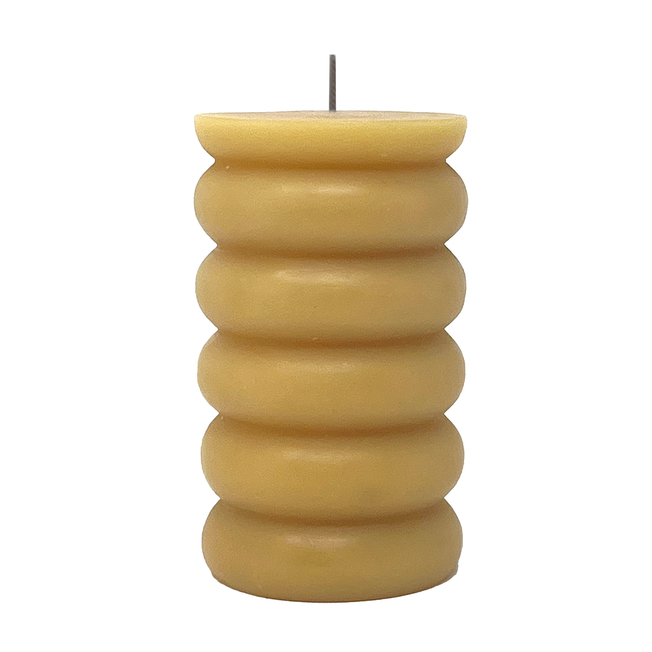 Mainstays Single Wick 3" x 5" Bubble Pillar Candle, Unscented, Orange