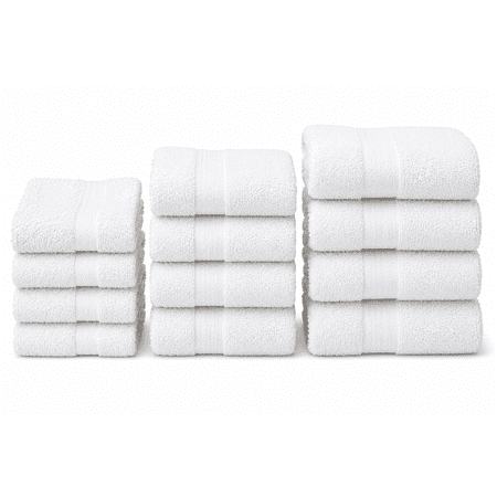 MS Basic Towel 12pk Bundle White