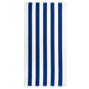Mainstays Cabana Stripe Cotton Blend Beach Towel, 58 in x 28 in, Blue deal from Walmart